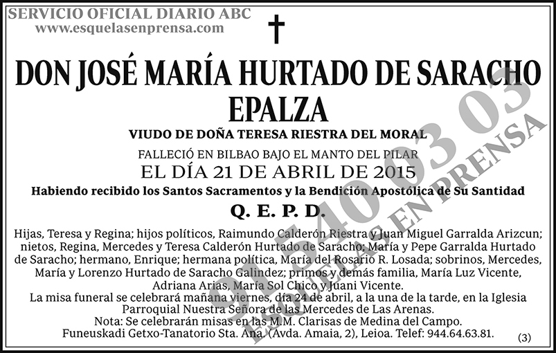 José María Hurtado de Saracho Epalza